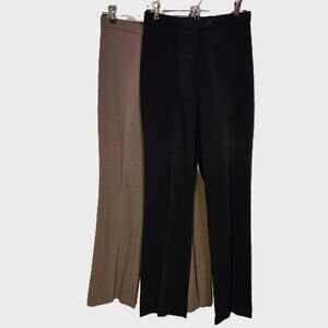 EAST 5TH NWOT 2 Pairs Straight Trouser Dress Slacks Pants Dk Navy&Tan Women's 4P